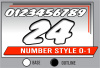 PRINTED NUMBER SET O-1